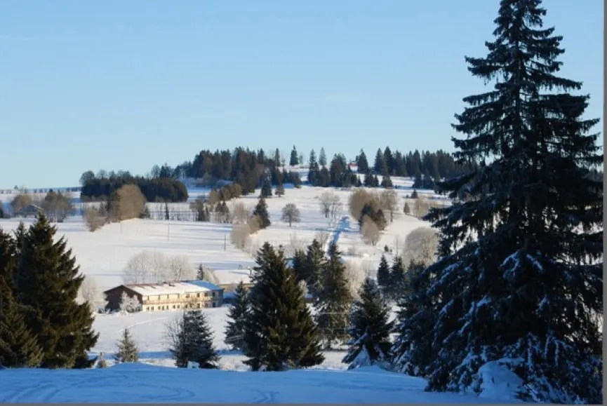 Vue du gîte en hiver